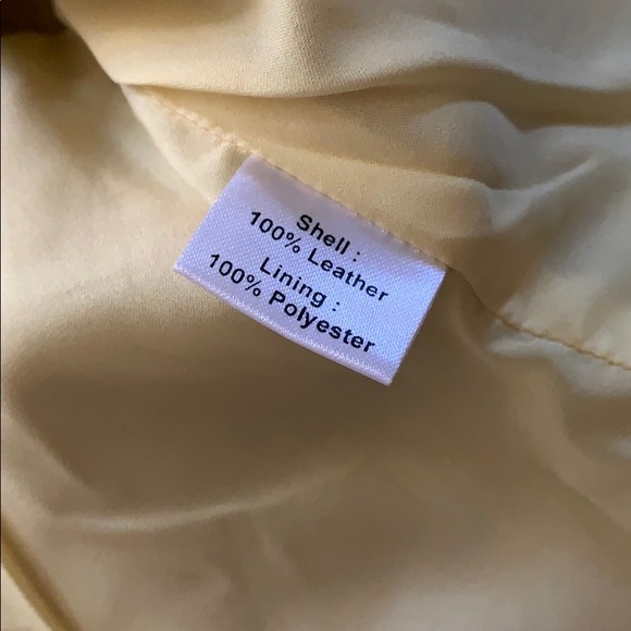 100% real yellow leather hand embellished vest S - Picture 7 of 8